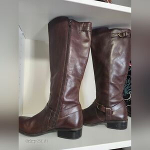 Ralph Lauren Women's Margarite Knee High Genuine Leather Riding Boots